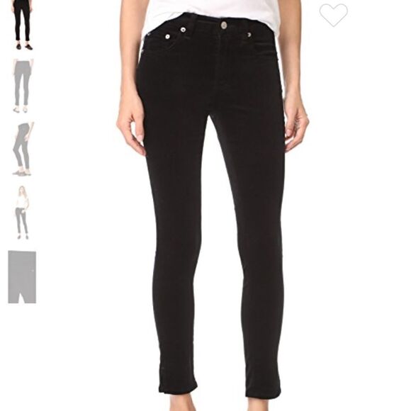 Rag & Bone Velvet High Rise Pants NWT Sz 25 - Picture 1 of 8